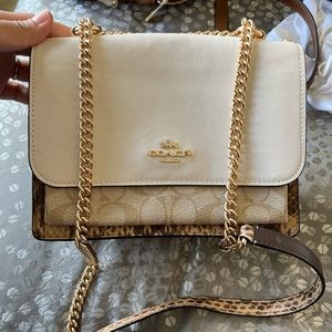 Coach logo chain crossbody